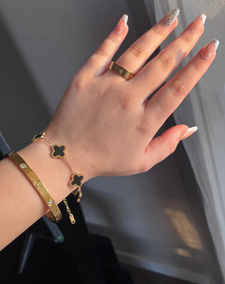 Cartier Bangle & Ring + Clover Bracelet