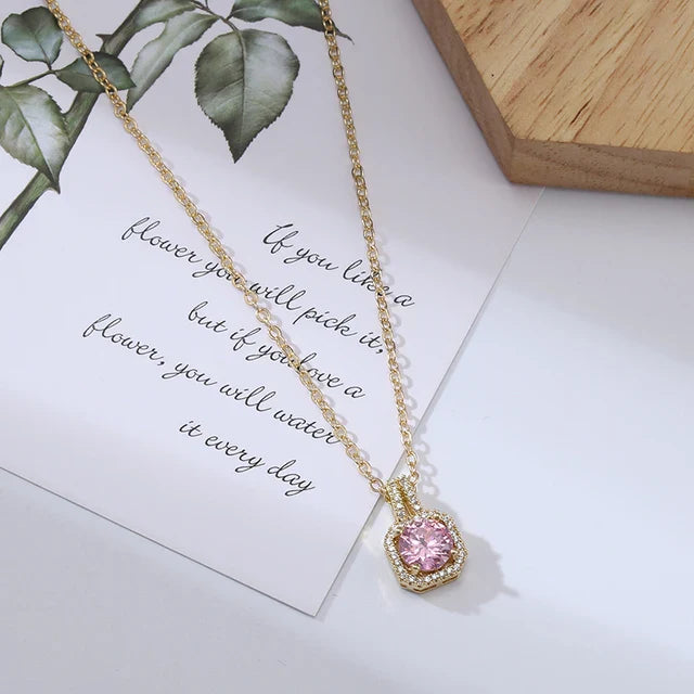 Pink Zirconia Stone Pendant